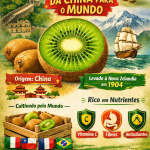Kiwi: a fruta de origem asiática que conquistou o mundo com sabor e nutrientes